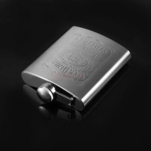 Фляжка HIP Flask Jack Daniels, 7 OZ (115 г), нержавеющая сталь, в коробке